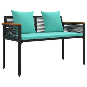vidaXL Vonkaj&scaron;ia lavička 2 -Seater 117 x 54 x 74.5 cm polyratan