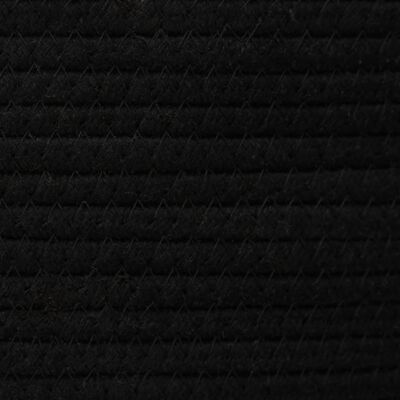 vidaXL Úložný kôš s vekom čierny a béžový Ø37x50 cm bavlna