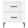 vidaXL Nočn&eacute; stol&iacute;ky 2 ks leskl&eacute; biele 40x35x47,5 cm kompozitn&eacute; drevo