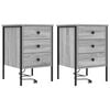 vidaXL Nočn&yacute; stol&iacute;k 2 pcs Siv&yacute; Sonoma 42 x 41 x 61 cm Kompozitn&eacute; drevo