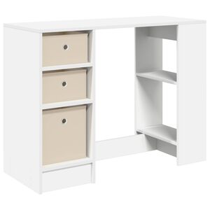 vidaXL St&ocirc;l Biela 100 x 40 x 75 cm Kompozitn&eacute; drevo