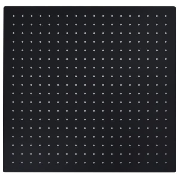 vidaXL Dažďová sprchová hlavica, oceľ 50x50 cm, štvorcová, čierna