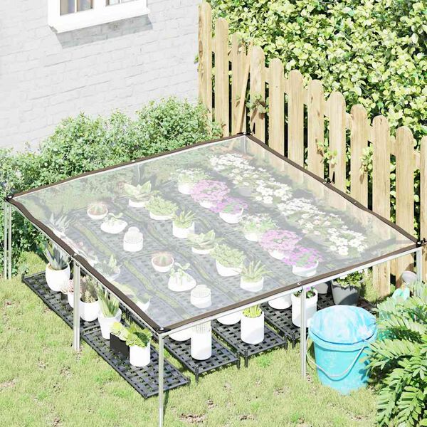 vidaXL Priehľadná plachta s očkami 2x2 m polyetylénová