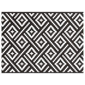 vidaXL Vonkajší koberec ARAKIL Biela a čierna 300 x 400 cm PP