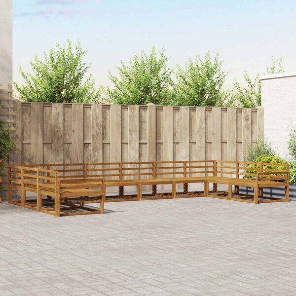 vidaXL Z&aacute;hradn&aacute; s&uacute;prava gaučov 10 pcs Pr&iacute;rodn&aacute; Pevn&eacute; ak&aacute;ciov&eacute; drevo