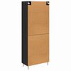 vidaXL Highboard so z&aacute;suvkou 2 pcs Čierny dub Kompozitn&eacute; drevo