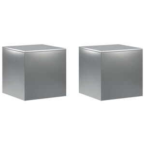 vidaXL Stojan na rastliny 2 pcs Strieborn&aacute; 40 x 40 x 40 cm