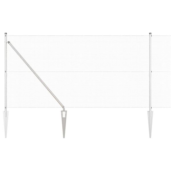 vidaXL Stĺp na plot. Strieborn&aacute; 50 x 1,4 m (16 x 16 mm sieť) Oceľ