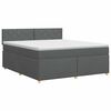 vidaXL Posteľ boxspring s matracom Tmavosiv&aacute; 160 x 200 cm L&aacute;tka