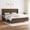 vidaXL Boxspring posteľ s matracom tmavohned&aacute; 200x200 cm l&aacute;tka