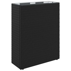 vidaXL Vysok&yacute; kvetin&aacute;č Čierna 55 x 22 x 70 cm polyratan