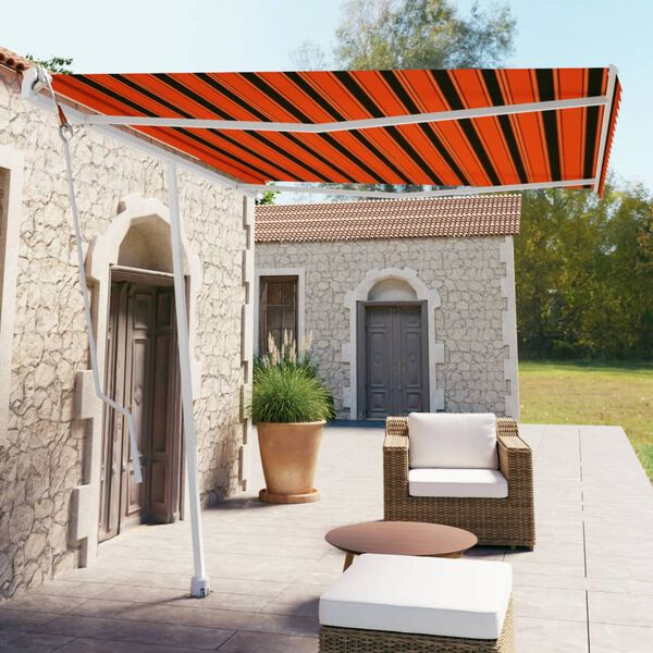 vidaXL Samostatne stojaca automatick&aacute; mark&iacute;za 300x250cm oranžovo-hned&aacute;
