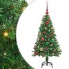 vidaXL Umel&yacute; vianočn&yacute; stromček Zelen&aacute; 120 cm PVC a Oceľ a Plast