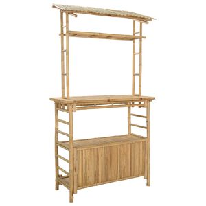 vidaXL Exteri&eacute;rov&yacute; barov&yacute; st&ocirc;l Pr&iacute;rodn&aacute; 110 x 50 x 210 cm Bambus
