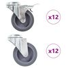vidaXL Otočn&eacute; kolieska s otvorom na skrutku 24 ks, 75 mm