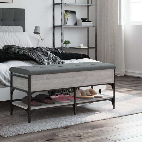 vidaXL Lavička na top&aacute;nky siv&aacute; sonoma 102x42x45 cm kompozitn&eacute; drevo