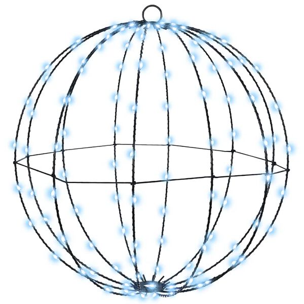 vidaXL Lopta s 120 LED-i Studen&aacute; biela 40,5 x 40,5 x 42 cm Kov