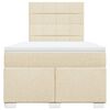 vidaXL Boxspring posteľ s matracom kr&eacute;mov&aacute; 120x190 cm l&aacute;tka