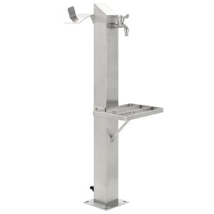 vidaXL Z&aacute;hradn&yacute; stĺpik na vodu, nehrdzavej&uacute;ca oceľ, &scaron;tvorcov&yacute; 95 cm