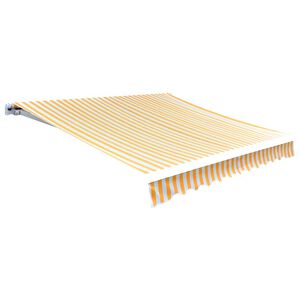 vidaXL N&aacute;hradn&aacute; l&aacute;tka na mark&iacute;zu, žlto-biela, 280x245 cm, polyester