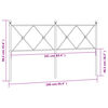 vidaXL Kovov&eacute; n&aacute;hradn&eacute; čelo postele čierne 160 cm