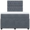 vidaXL Posteľn&yacute; r&aacute;m boxspring s matracom tmavosiv&yacute; 90x190 cm zamat