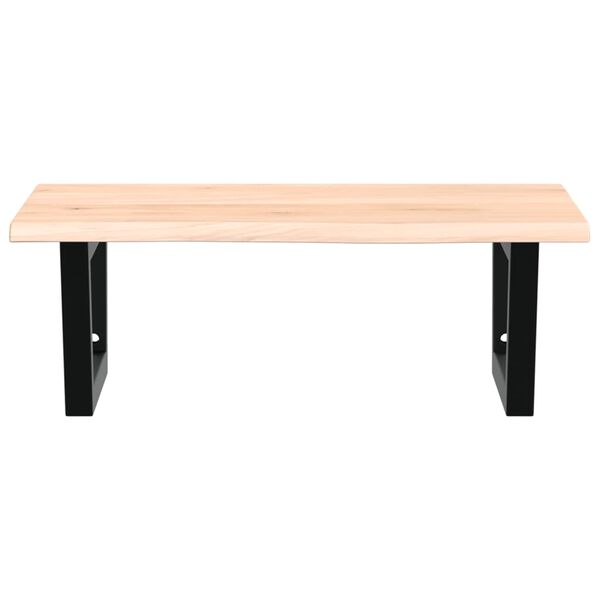 vidaXL Polica pod um&yacute;vadlo, n&aacute;stenn&aacute;, oceľ a dubov&yacute; mas&iacute;v