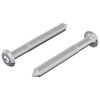 vidaXL Skrutka 2 pcs Strieborn&aacute; M6 x 50 mm Oceľ