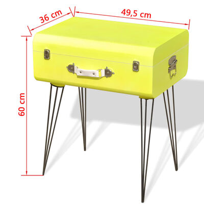 vidaXL Príručná skrinka 49,5x36x60 cm, žltá