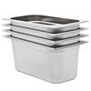 vidaXL Gastron&aacute;doby 4 ks, GN 1/3, 150 mm, nehrdzavej&uacute;ca oceľ