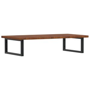 vidaXL Polica pod um&yacute;vadlo, n&aacute;stenn&aacute;, oceľ a dubov&yacute; mas&iacute;v