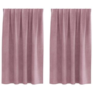 vidaXL Zatemňovacie z&aacute;vesy 2 pcs Tmavo ružov&aacute; 140 x 140 cm Zamat
