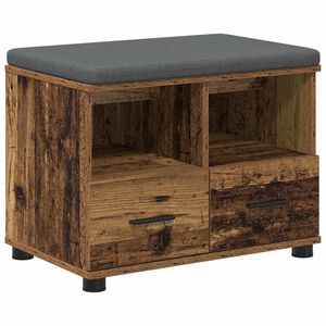 vidaXL Predsieňov&aacute; lavica s vank&uacute;&scaron;om Star&eacute; drevo 60 x 38 x 46 cm