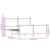 vidaXL Kovový posteľný rám bez matraca dymový dub 150x200 cm