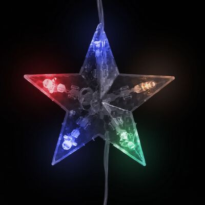 vidaXL LED svetelný záves s hviezdami 200 LED farebný 8 funkcií