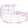 vidaXL Boxspring posteľ s matracom tmavo&scaron;ed&aacute; 90x190 cm Čierna l&aacute;tka