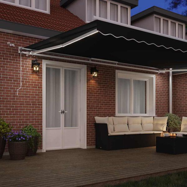 vidaXL Zatemniteľn&aacute; mark&iacute;za Čierna 500 &times; 350 cm Polyester a kov