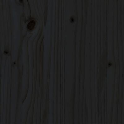 vidaXL Posteľný rám čierny masívne drevo 100x200 cm
