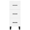 vidaXL Komoda biela 34,5x34x90 cm spracované drevo