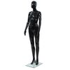 vidaXL D&aacute;mska figur&iacute;na, sklenen&yacute; podstavec, leskl&aacute; čierna 175 cm