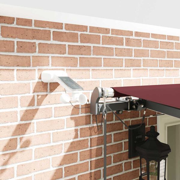 vidaXL Automaticky zaťahovacia mark&iacute;za s LED burgundsk&aacute; 600x300 cm