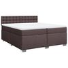 vidaXL Boxspring posteľ s matracom tmavohned&aacute; 200x200 cm l&aacute;tka