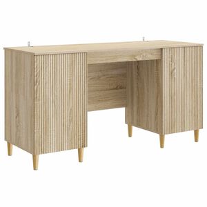 vidaXL St&ocirc;l s poličkou Dub sonoma 142,5 x 50 x 75 cm Kompozitn&eacute; drevo