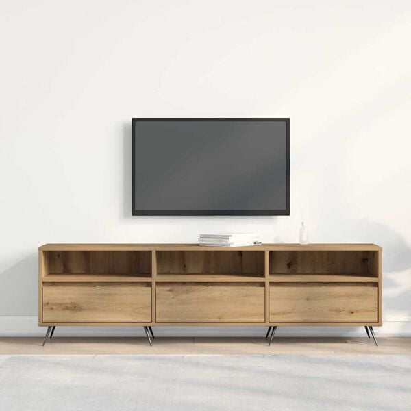vidaXL TV skrinka dub artisan 150 x 30 x 44,5 cm Kompozitn&eacute; drevo