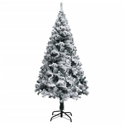 vidaXL Umelý vianočný stromček, zasnežený, zelený 120 cm, PVC