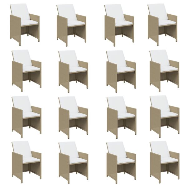 vidaXL 21-dielna z&aacute;hradn&aacute; jed&aacute;lensk&aacute; s&uacute;prava vank&uacute;&scaron;e b&eacute;žov&aacute; polyratan