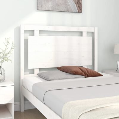 vidaXL Čelo postele biele 105,5x4x100 cm masívna borovica
