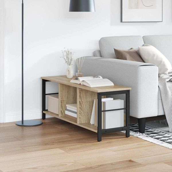 vidaXL Reg&aacute;l na knihy Sonoma dub 102 x 32 x 40,5 cm Kompozitn&eacute; drevo