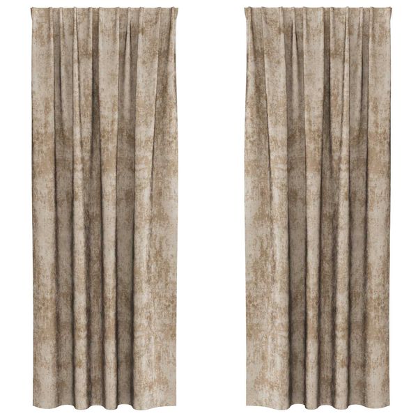 vidaXL Sametov&eacute; z&aacute;vesy 2 pcs &scaron;ampansk&eacute;ho 225 x 140 cm Zamat