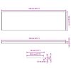 vidaXL Parapetn&eacute; dosky Čierna s drevenou text&uacute;rou 120 x 45 x 4,5 cm